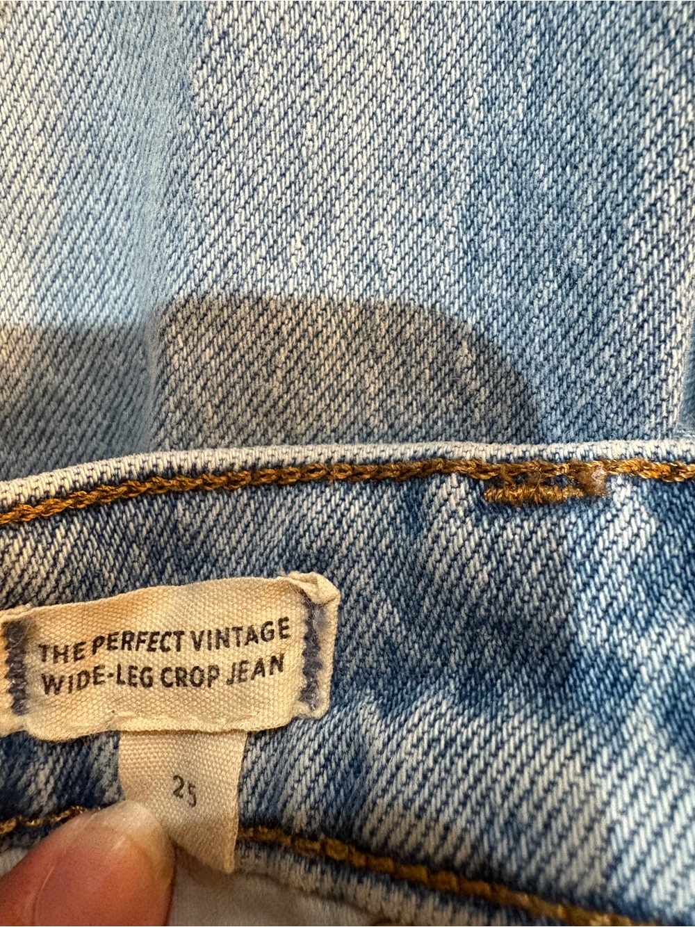 Madewell Perfect Vintage Wide Leg Crop Jean Waist 25 - Picture 5 of 6